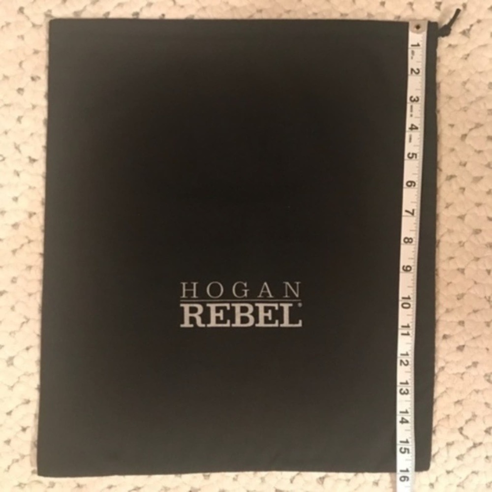 Hogan Rebel Black Purse Large dust Bag purse NEW 16" 14" large NEW - Picture 3 of 5